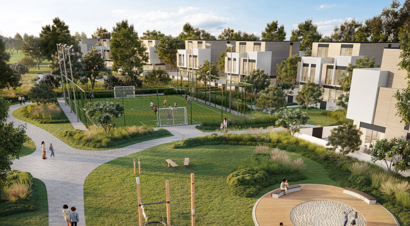 Jumeirah Golf Estates aerial view